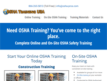 Tablet Screenshot of oshatraining-usa.com